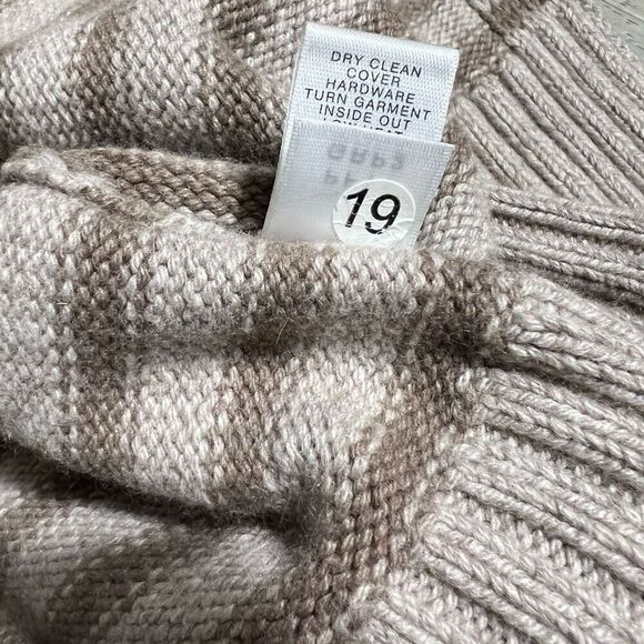 St. John Striped Cardigan Sweater in Dark Alabaster & Light Slate Women’s Small - Picture 9 of 15